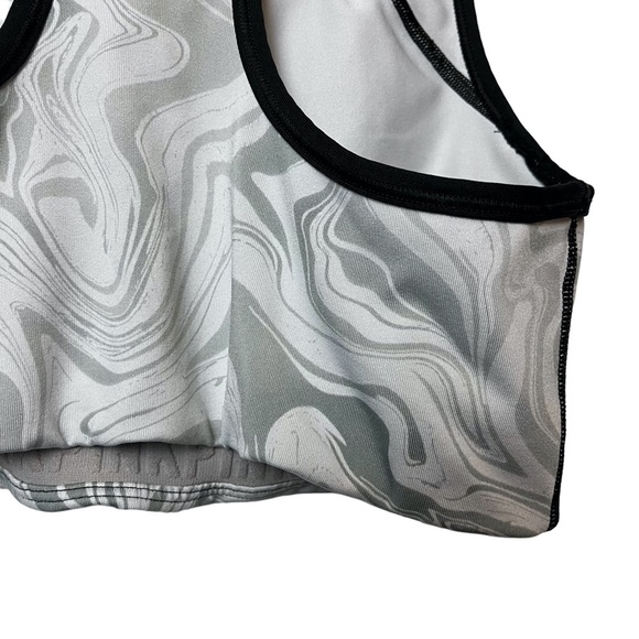 VICTORIA'S SECRET PINK Ultimate Gray Black Racerback Wireless Sports Bra Gym  L - Picture 13 of 16